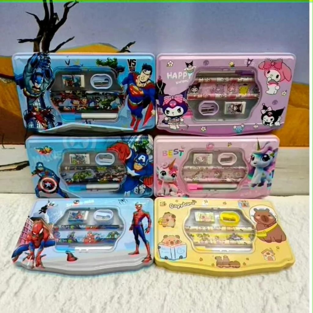 

Kotak Pensil Kaleng Karakter / Wadah Pensil / Tempat Pensil