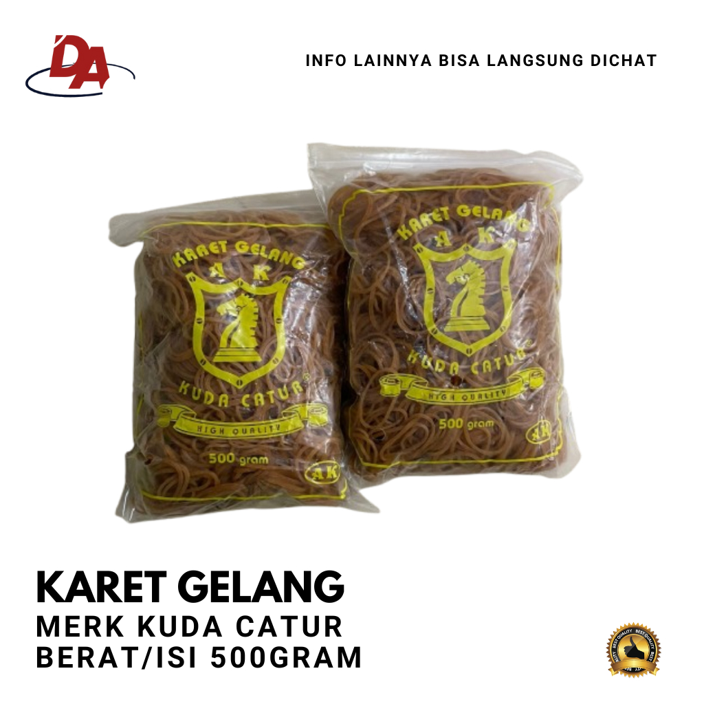 

Karet Gelang Merk Kuda Catur Berat/Isi 500gram