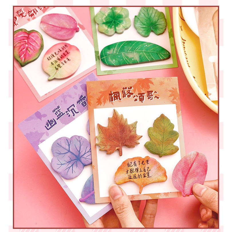 

ATM.Medan Sticky Notes/Memo motif Daun 3model Cocok Sebagai Hadiah kecil utk orang terkasih