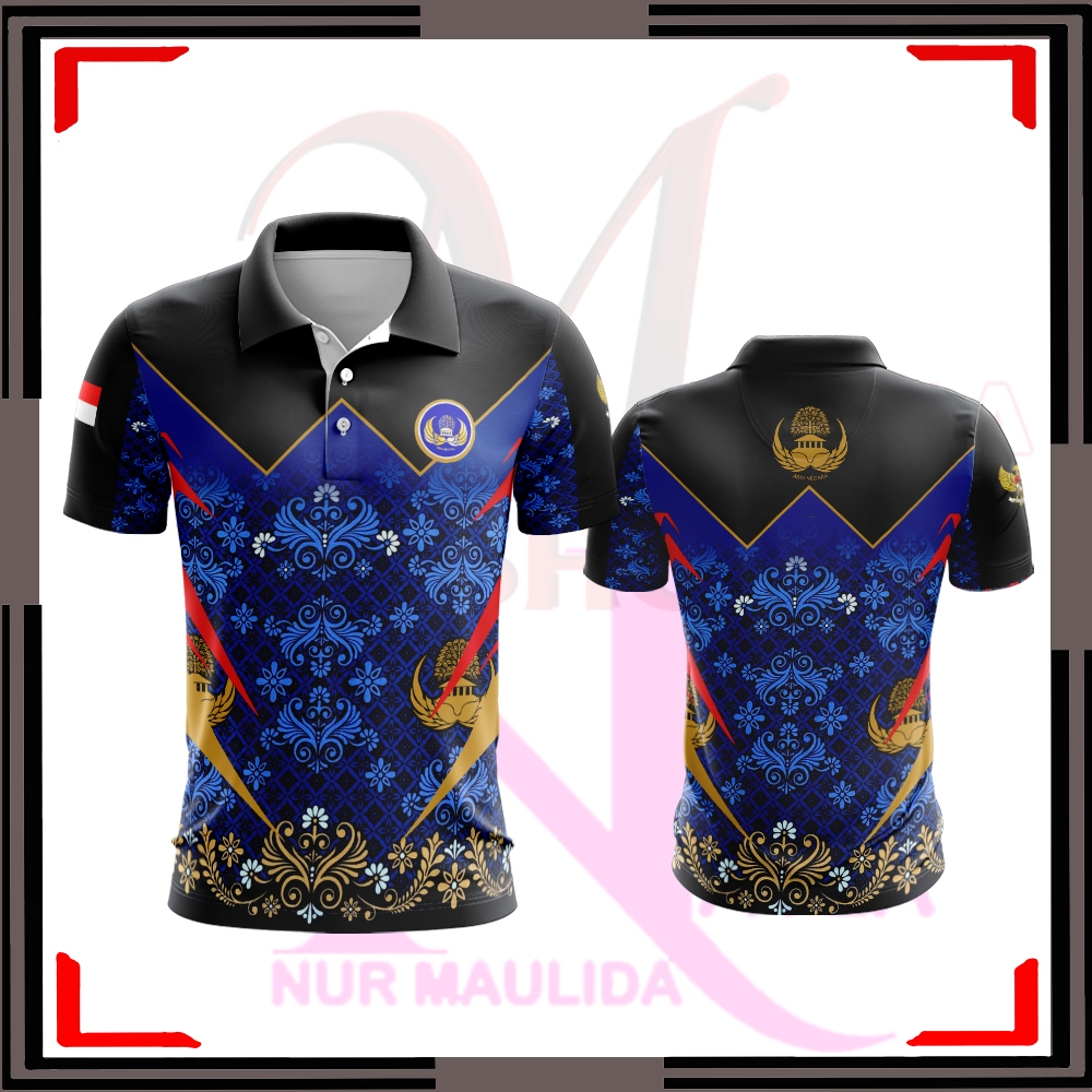 Jersey Polo Pria Batik KORPRI Fullprint / Jersey Wangki KORPRI / Jersey KORPRI Kerah /Jersey Korps P