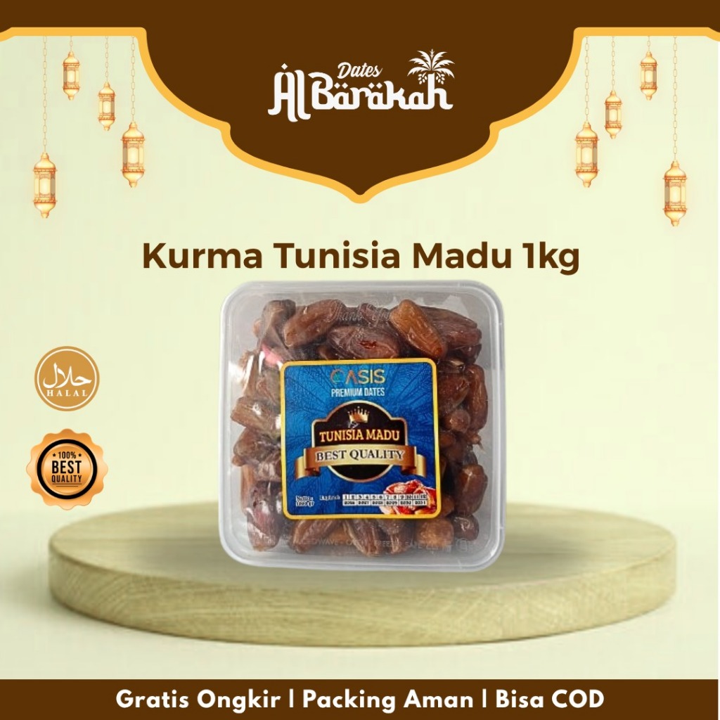 

Kurma Tunisia Madu Al Baraka Dates Deglet Noor Kemasan 1Kg Original Premium Oleh Oleh Haji dan Umroh