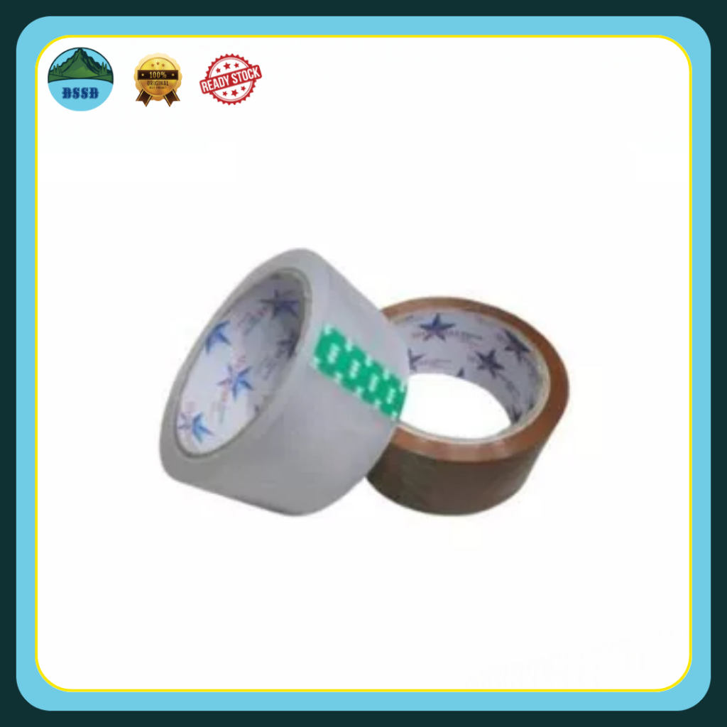 

LAKBAN SEVEN STAR | Tape 45mm x 200 Yard | Perekat Kuat & Tebal | Lakban Packing Karton | Praktis & Tahan Lama