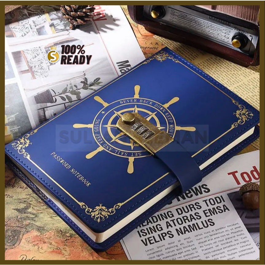 

Notebook (Biru) / Note Book A5 / Buku Catatan Kulit / 200 Lembar Notebook A5 / Buku Tulis Agenda