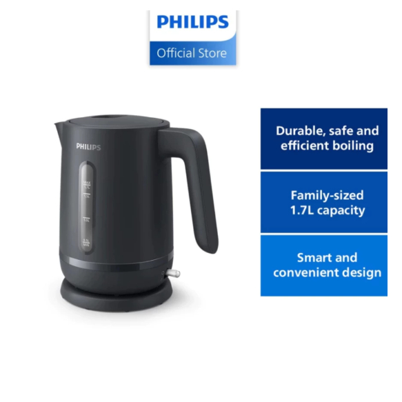 Philips HD9314/92 Kettle Teko Listrik 900W Pemanas Air Series 1000 1.7L - HD9314 Hitam