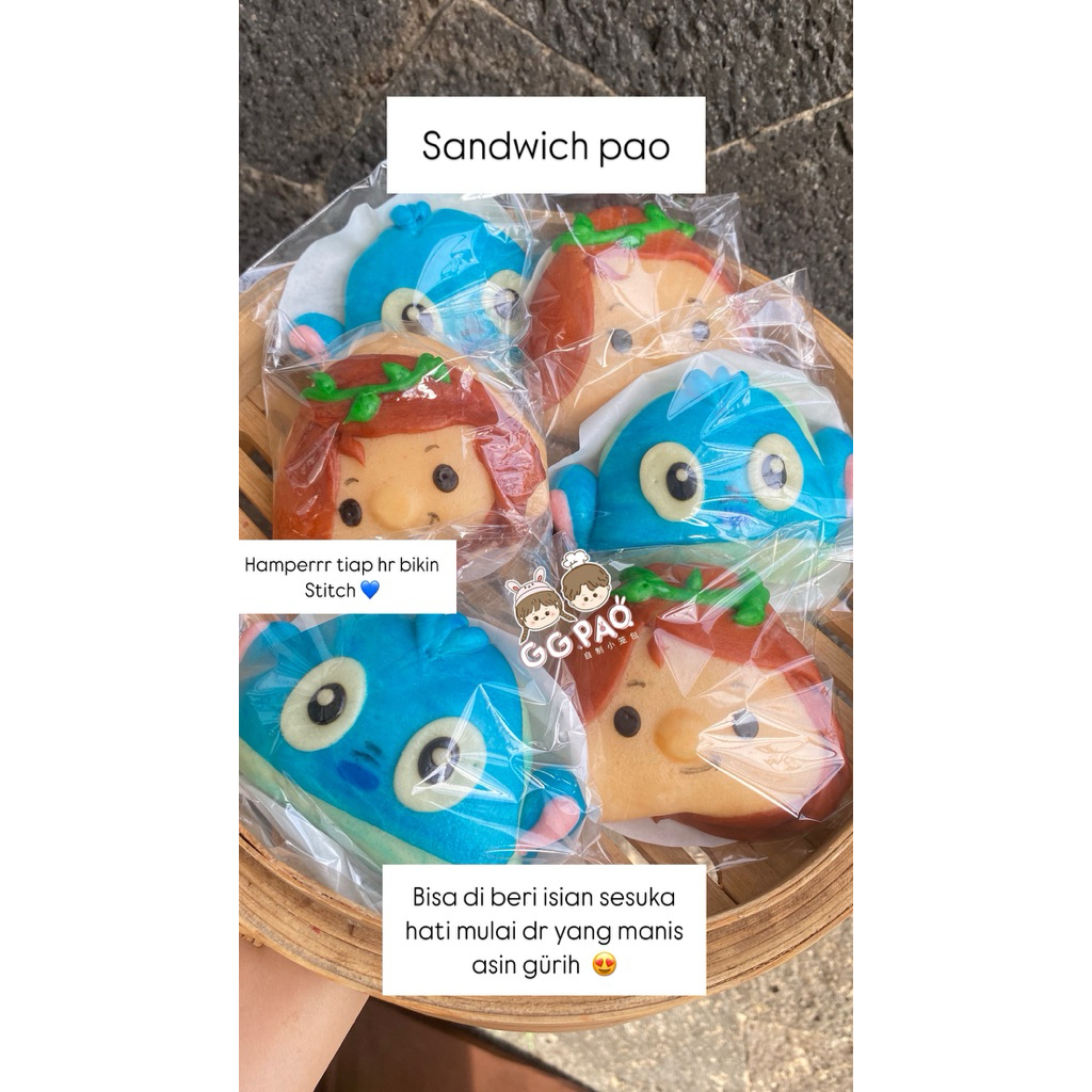 

GG PAO bakpao karakter Stitch | bisa request karakter bakpao Stitch bakpao karakter lucu homemade