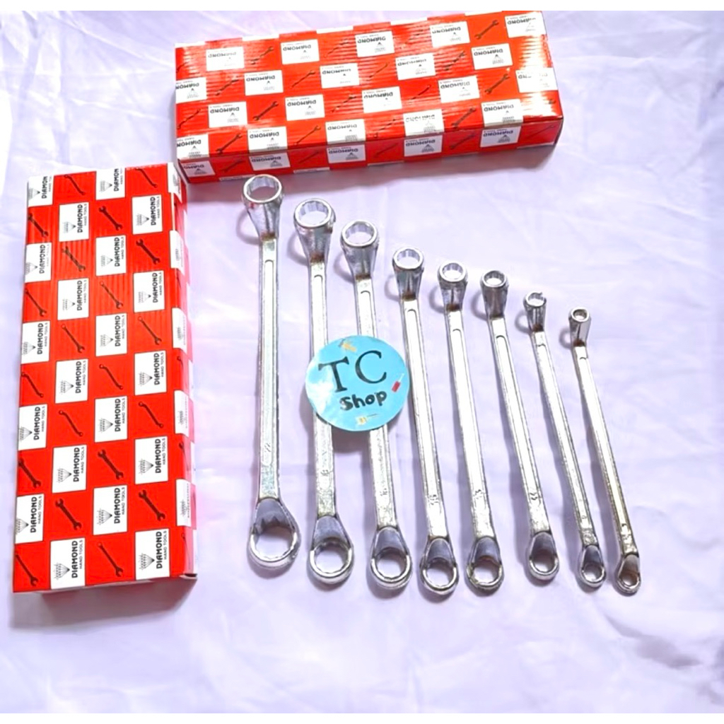 KUNCI RING SET 8 pcs DOUBLE OFFSET RING SPANNERS DIAMOND Kunci Ring Set Diamond Murah