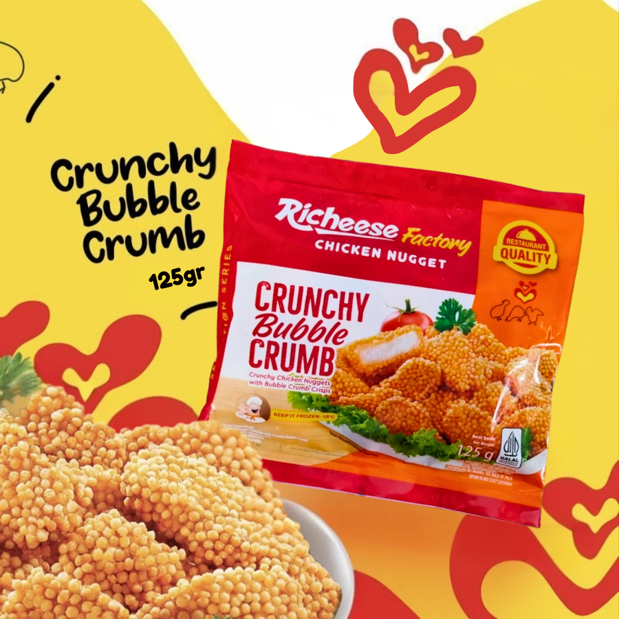 

Chicken Nugget Richeese Factory Nugget Crunchy Bubble Crumb 125 Gram