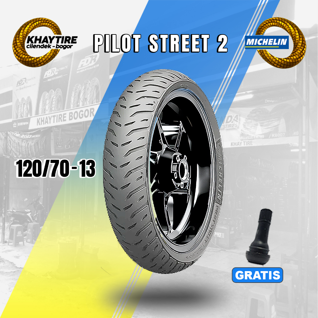 Sepasang/Satuan Ban Depan Motor Nmax MICHELIN PILOT STREET Ring 13 Tubeless