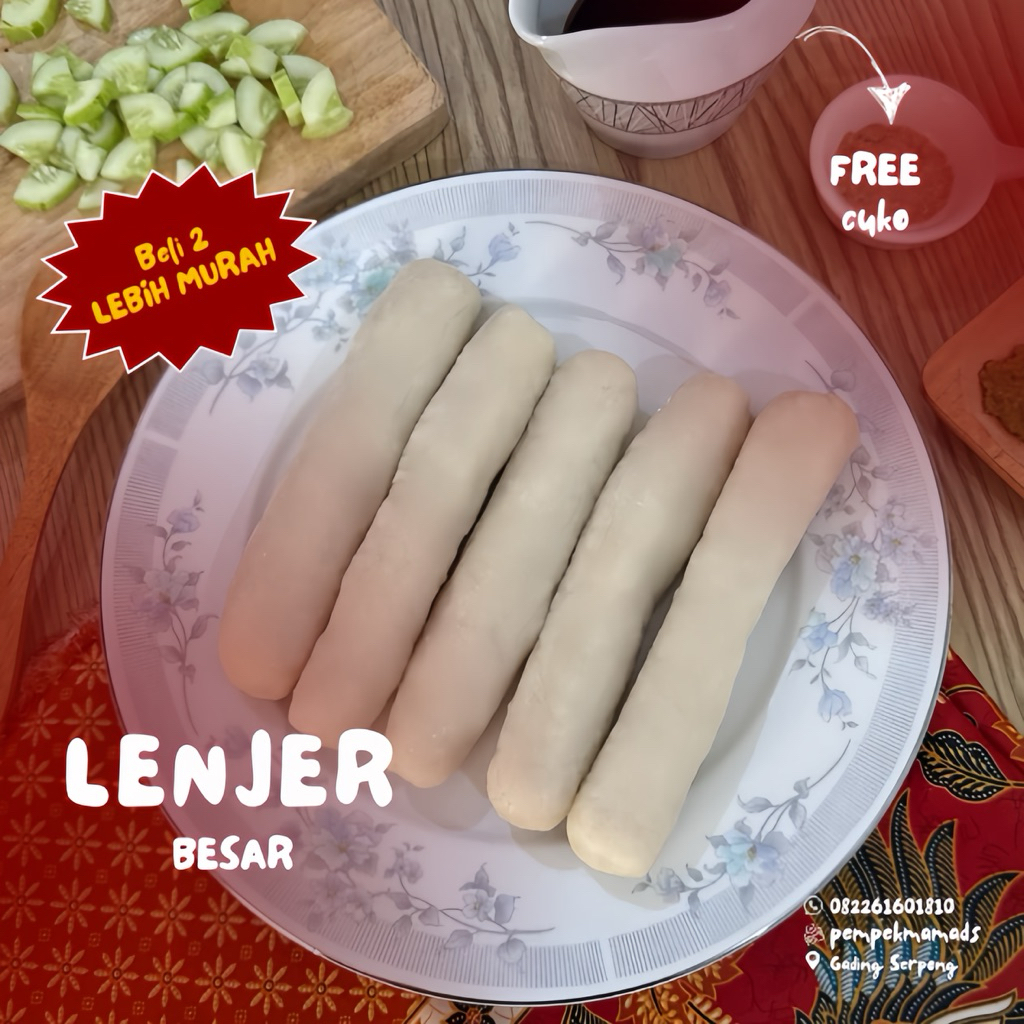 

Pempek Frozen Satuan Lenjer Besar 1 pcs Premium - Stok Frozen Food Makanan Beku Rumah Homemade Sehat Siap Gorengn