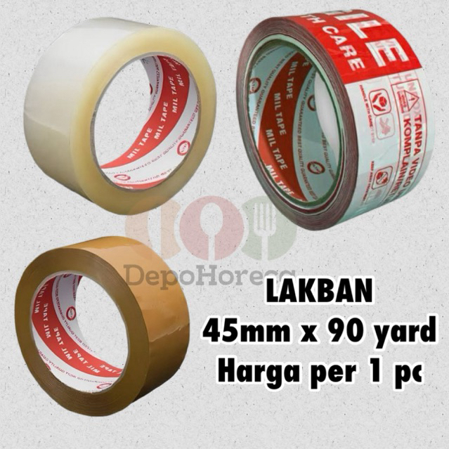 

Lakban Coklat 4,5cmx90yard / Lakban Isolado Bening Clear 45mmx90yard / Lakban Fragile 45mmx90yard / Harga per 1 Roll / Lakban Packing Paket
