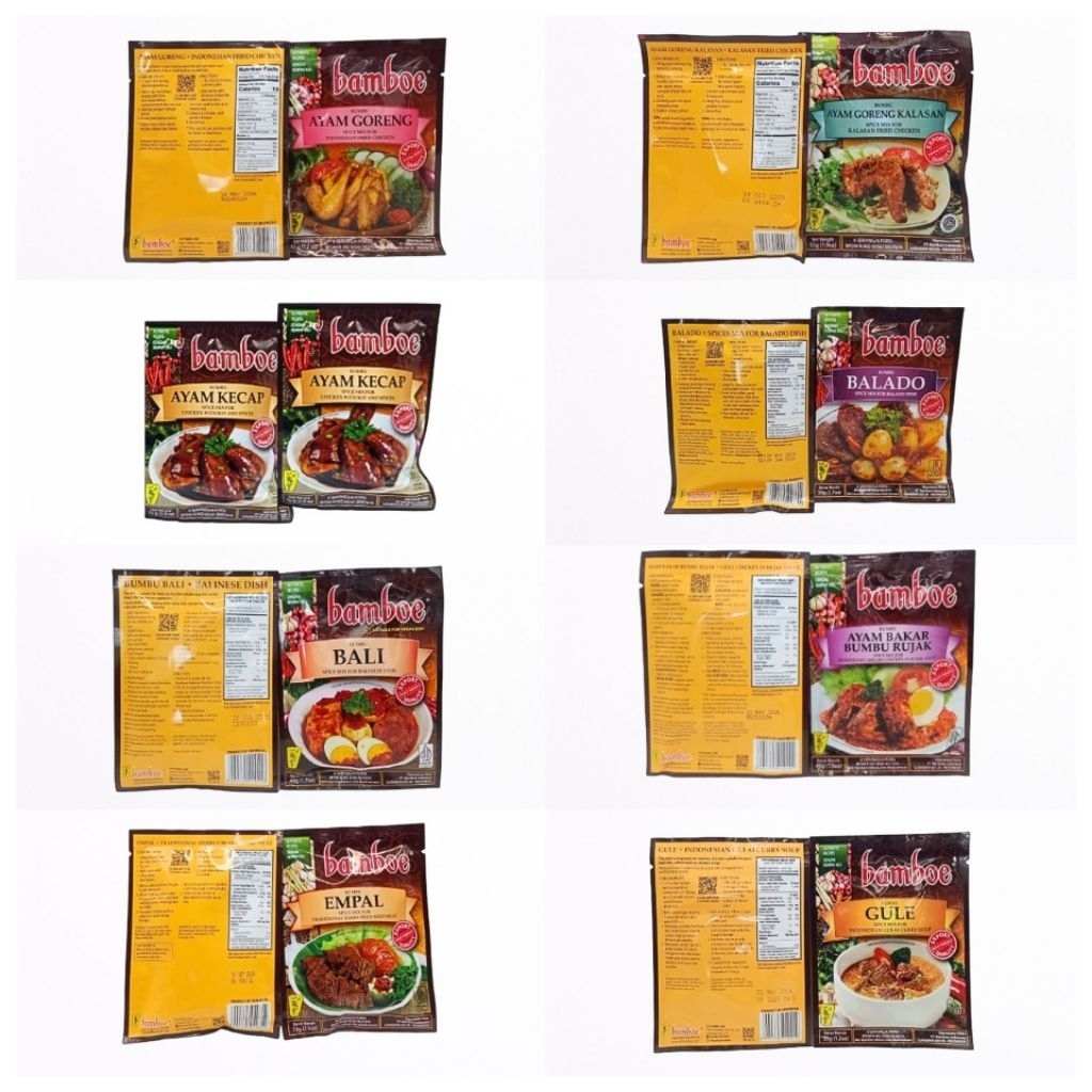 

✨️BAMBOE bambu dapur instan spices - bumbu masak Ayam Goreng | Ayam Goreng Kalasan | Ayam Kecap | Balado | Bali | Ayam Bakar Bumbu Rujak | Empal | Gule✨️