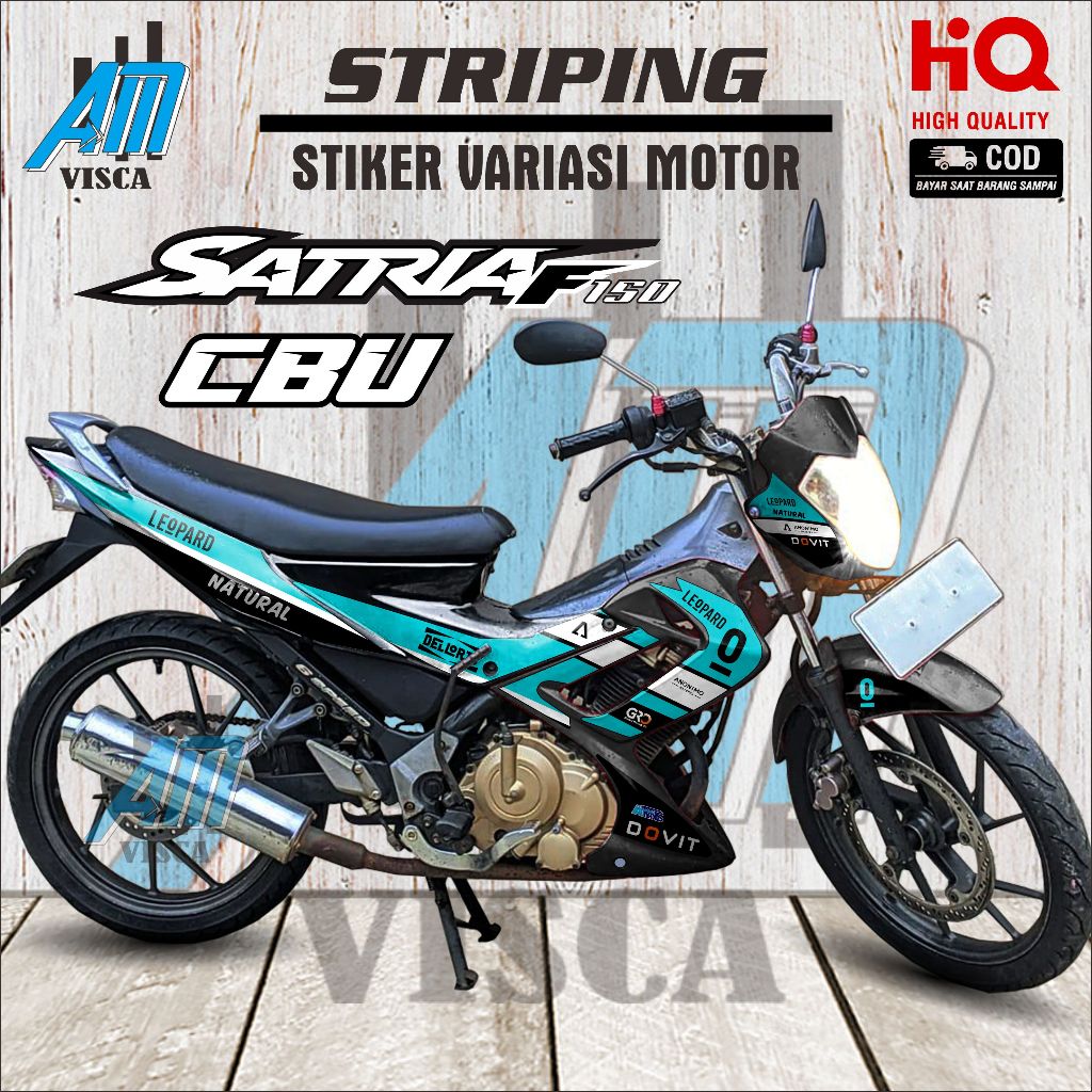 Striping Satria Fu Cbu 2004 Stiker Variasi Motor Suzuki Satria Fu 150 Cbu Desain Leofard