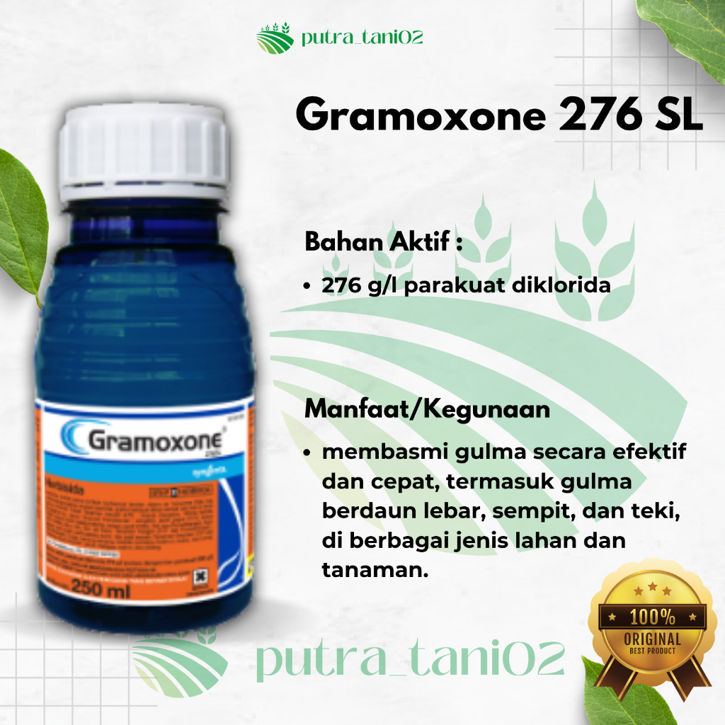 Gramoxone 276 SL Herbisida Gramoxone Obat Rumput Pembakar