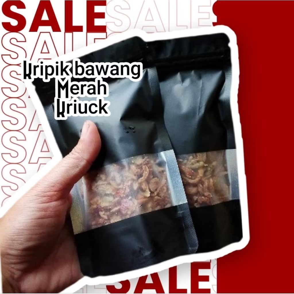 

PROMO KRIPIK BAWANG MERAH 2PCS berat per kemasan 100g