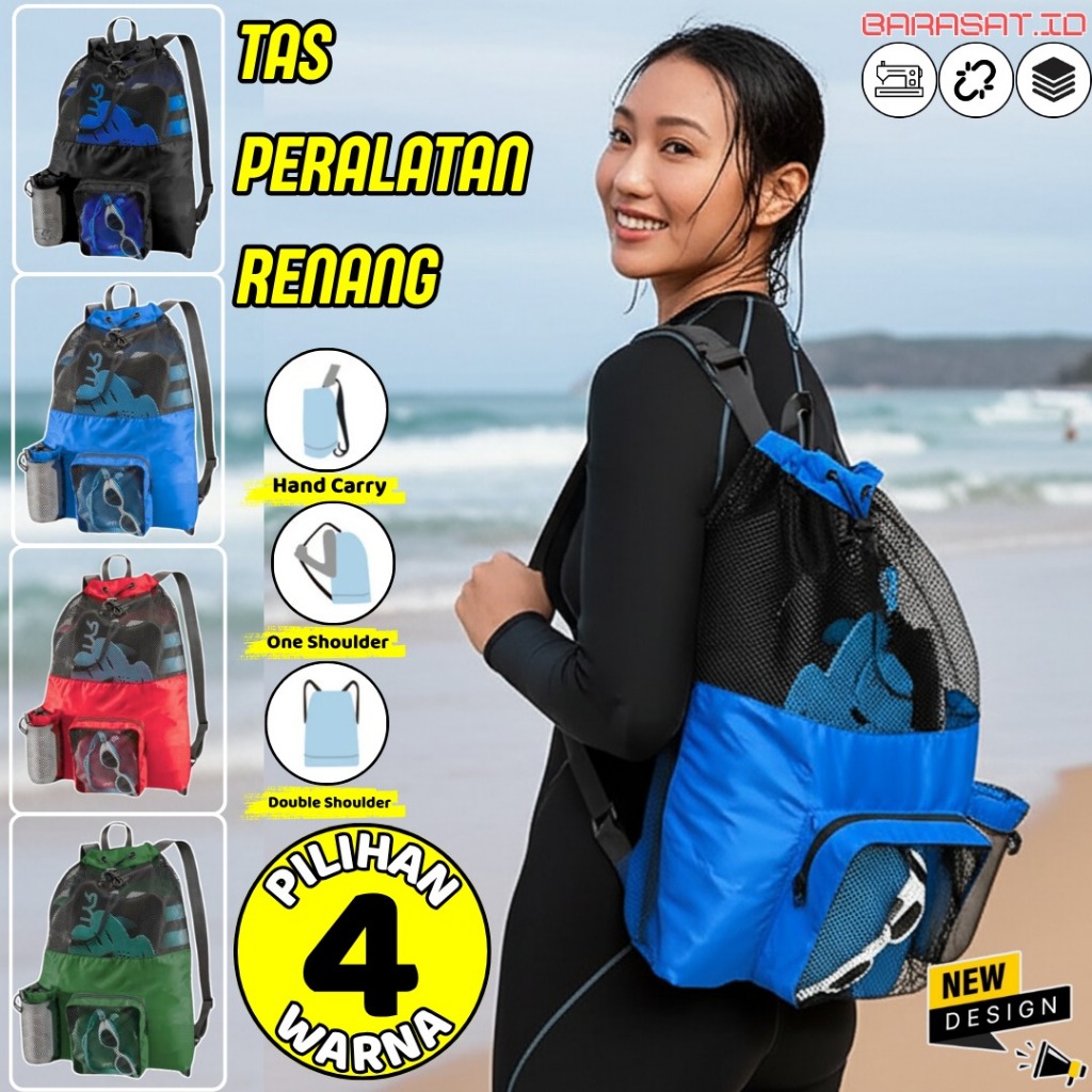Dry Bag Waterproof Ransel – Cocok untuk Baju Renang & Peralatan Air  Tas Renang Ransel Dry Bag – Tah