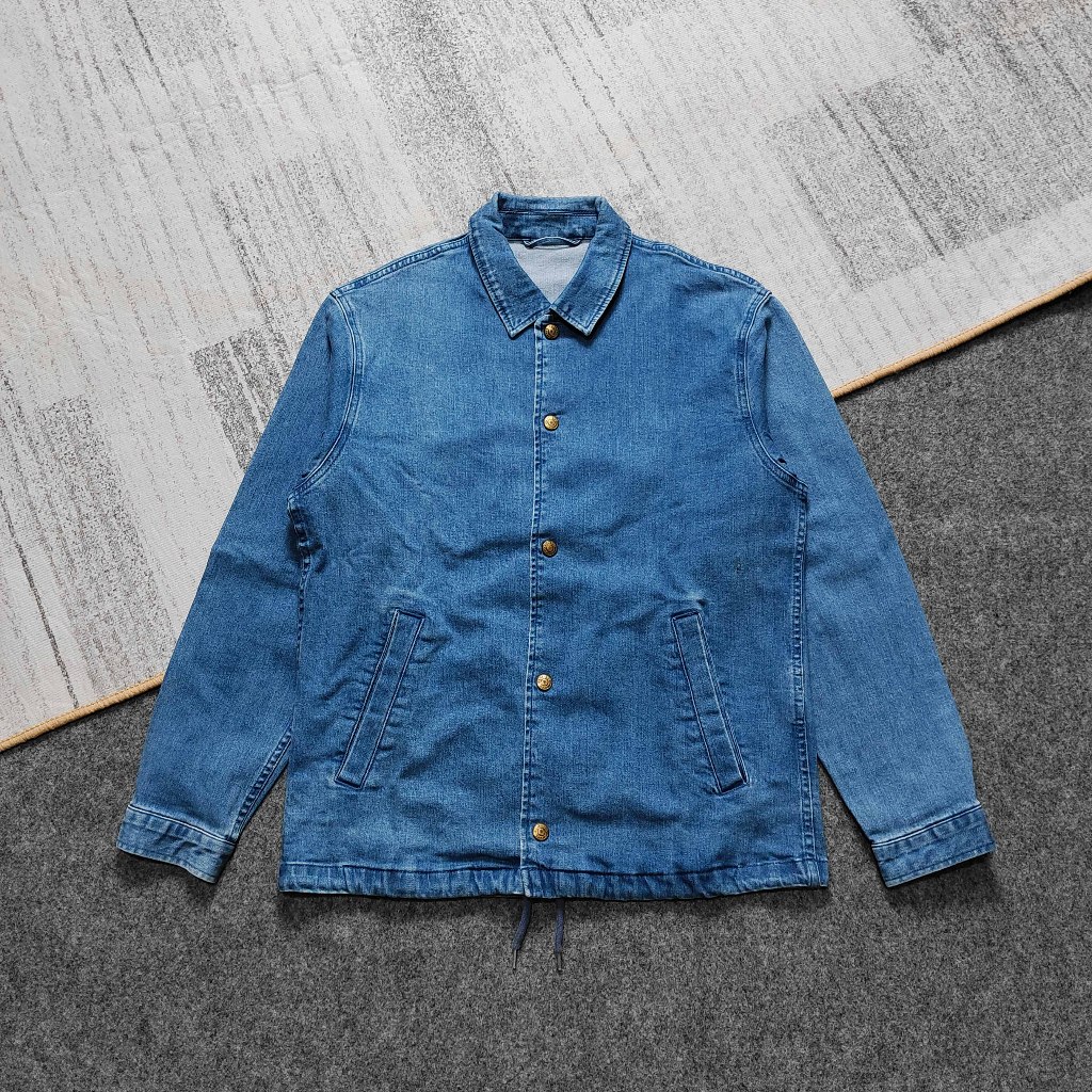 GU Uniqlo Denim Coach Jacket Jaket Outer Luaran