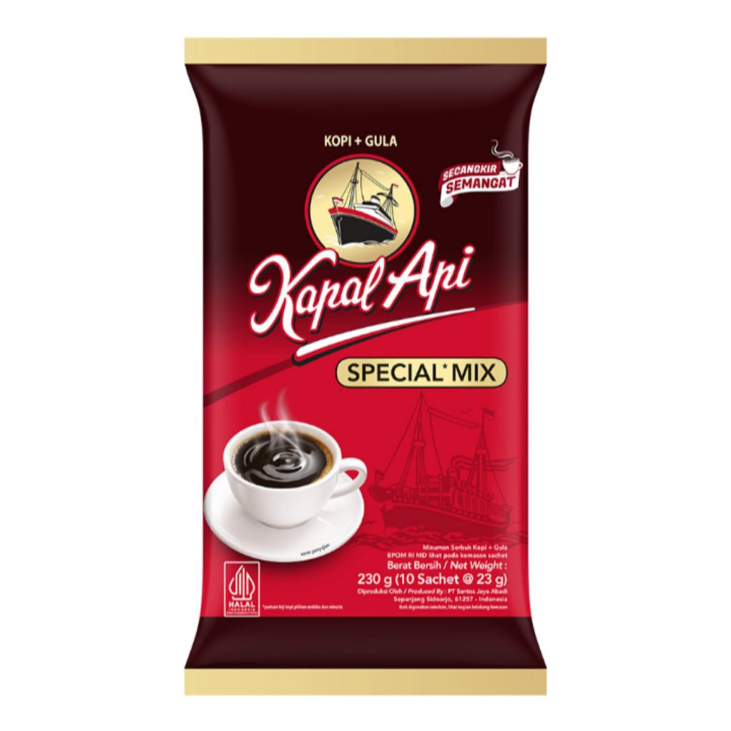 

Kapal Api Kopi Bubuk Instan Special Mix 10 x 23 g