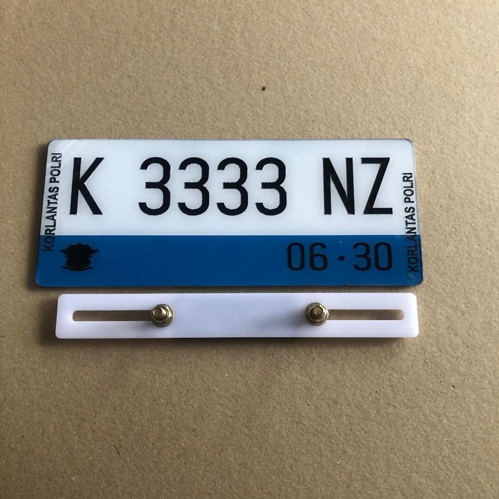 Plat Nomor Motor Listrik  / Plat Nomor Akrilik Motor Listirk