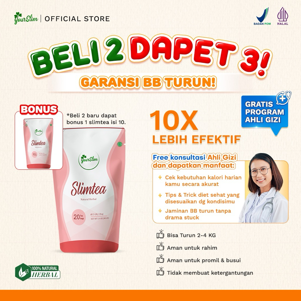 

YOURSLIM SLIMTEA ISI 20 teabagg