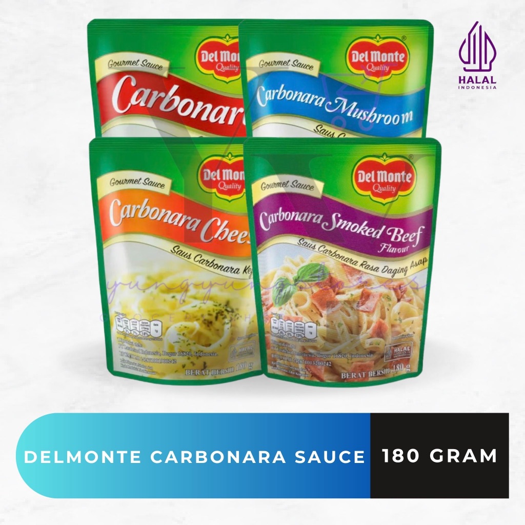 

Delmonte Sauce Carbonara Mushroom / Cheese / Smoked Beef 180 gram