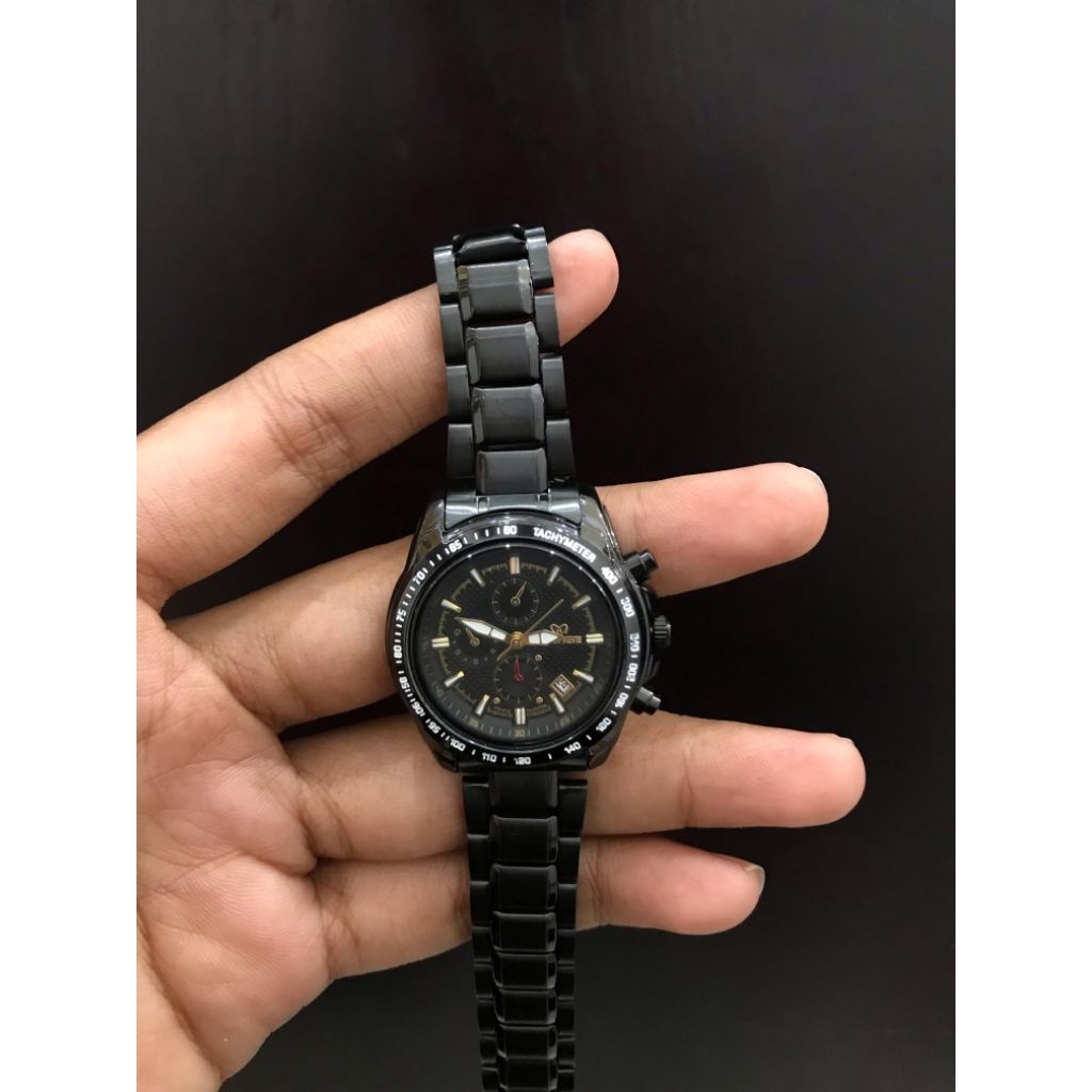 JAM TANGAN MIRAGE CEWEK RANTAI CHRONOGRAPH FANTASI