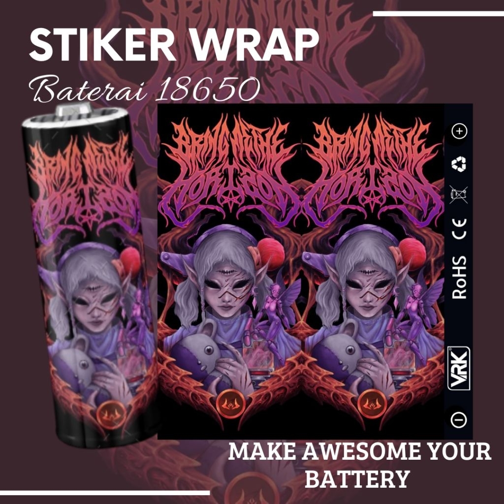 

Holdingskyy - Stiker Baterai 18650 Godhic Doll Untuk Melindungi Dan Mempercantik Device
