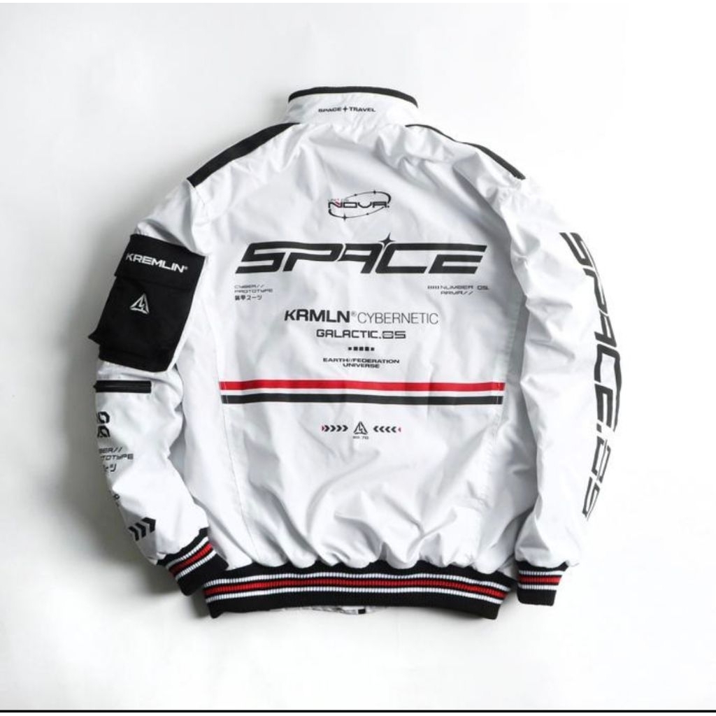 KREMLIN bomber jacket space putih Size XXL