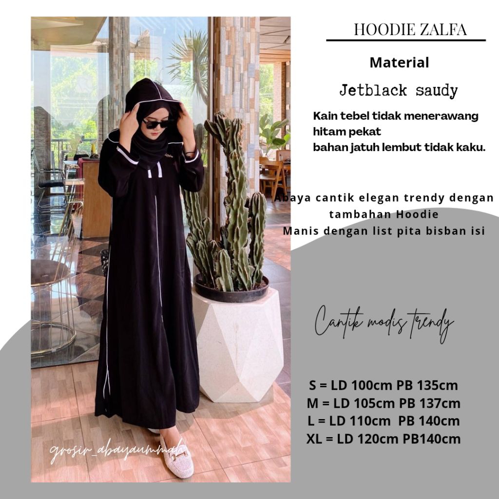 Abaya trendy abaya remaja abaya ZALFA HOODIE abaya saudy