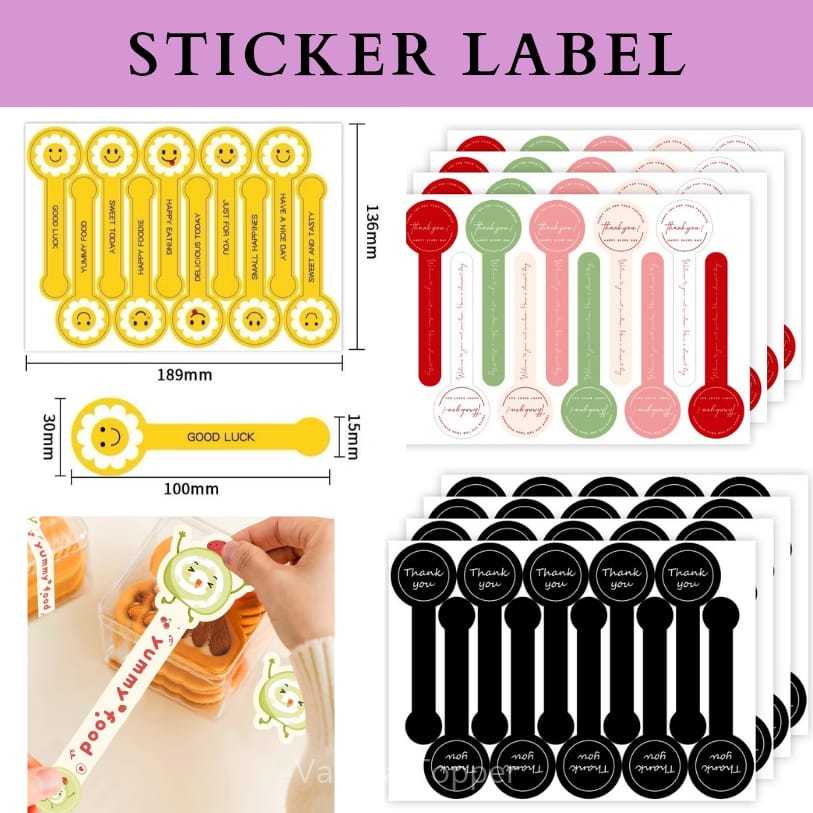 

100Pcs Sticker Label Panjang Aesthetic