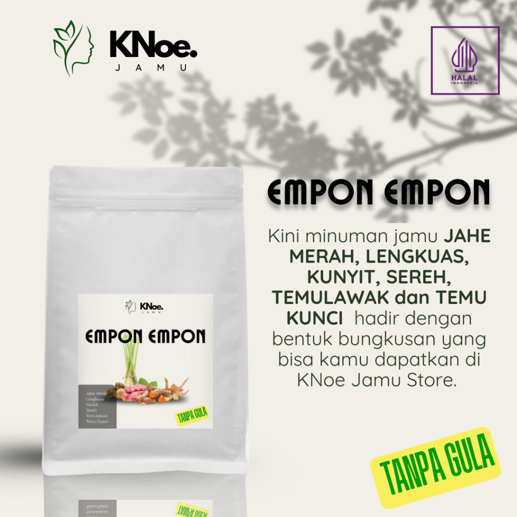 

Jamu Empon Empon Jahe Merah, Kunyit, Temulawak, Temu Kunci, Sereh dan Lengkuas Tanpa Gula