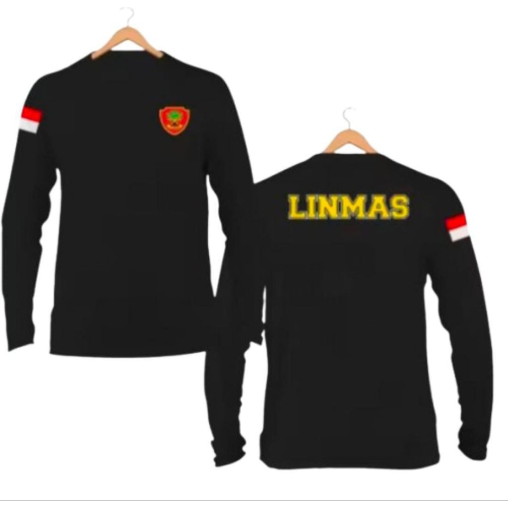 KAOS LENGAN PANJANG LINMAS BISA COD // KAOS TSHIRT LINMAS LENGAN PANJANG BISA COD