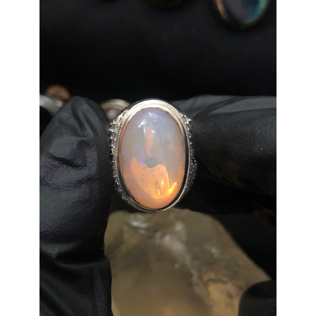 Batu Opal / kalimaya  Ring Perak