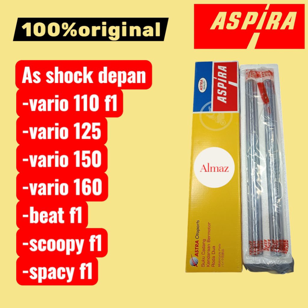 AS SHOCK DEPAN PIPA SHOCK DEPAN KZL ASPIRA STIK SHOCK DEPAN ASPIRA AS VARIO 125,BEAT F1, GENIO, VARI