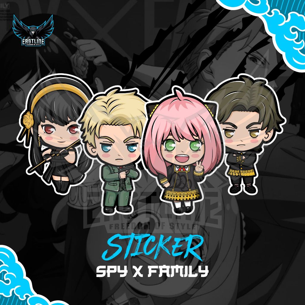 

Stiker Anime Karakter Lucu Chibi Spy x Family Bahan Vinyl Laminasi Doff Lebih Awet dan Tahan Lama Sticker Cute Gemoy
