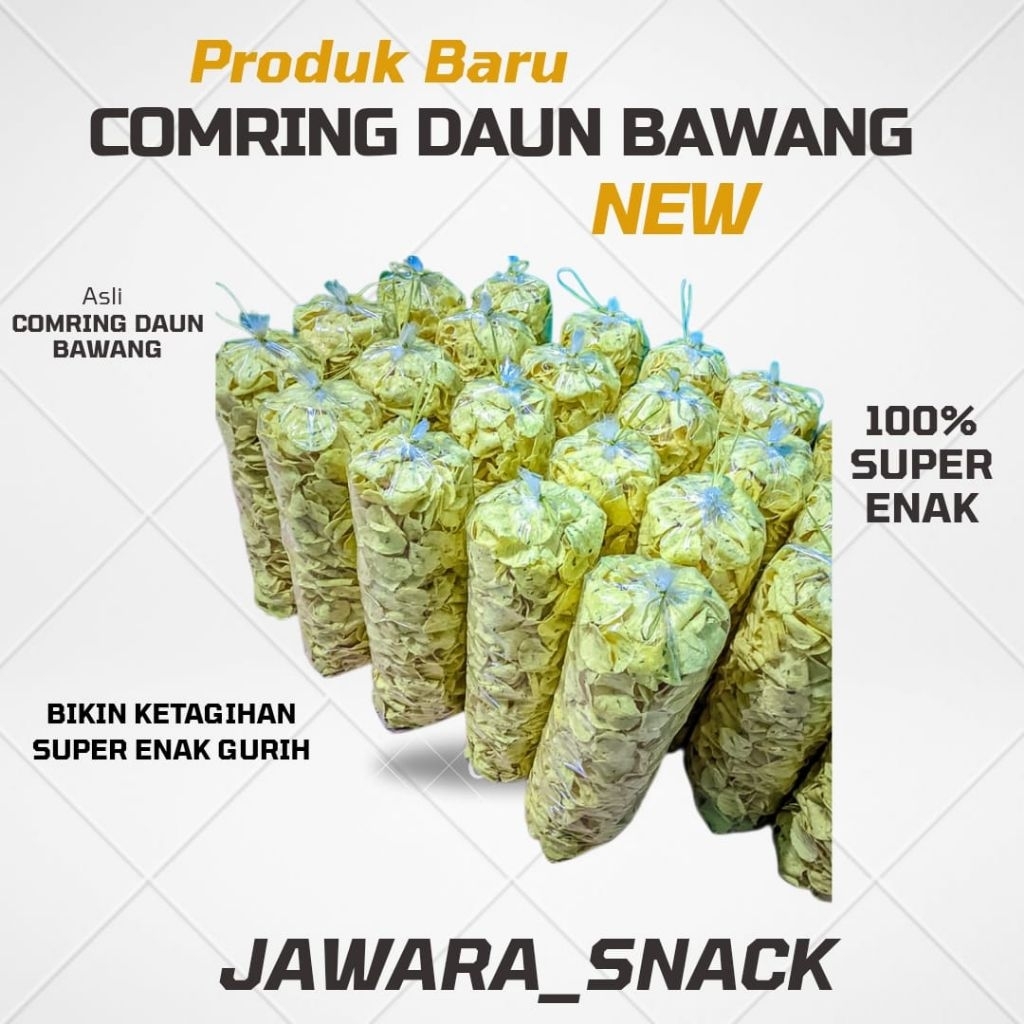 

Comring Snack Cemilan Khas Daerah Ciamis / Kecimpring Daun Bawang Enak Dan Gurih