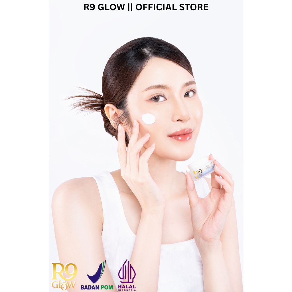 3 PAKET SKINCARE R9 GLOW DAY CREAM BRIGHTENING WITH UV FILTER