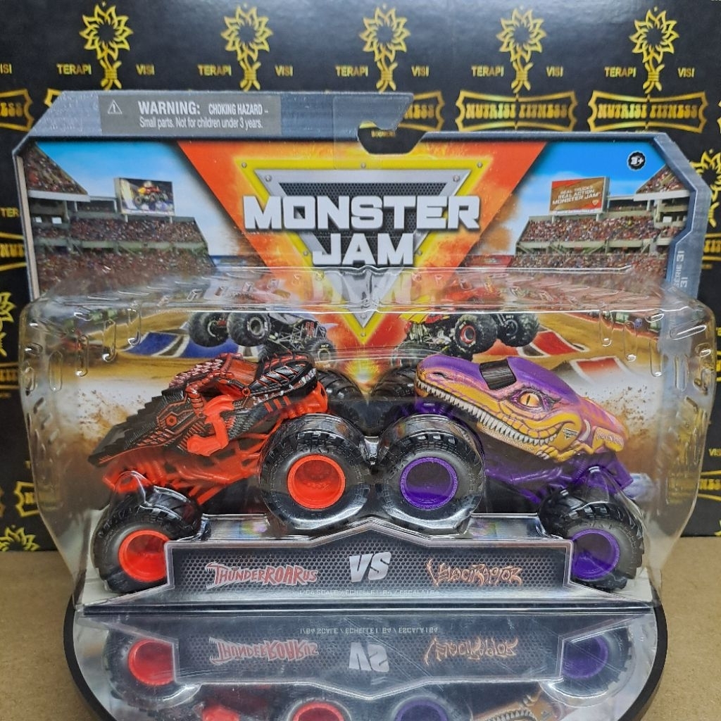 MONSTER JAM THUNDERROARUS MONSTER JAM VELOCIRAPTOR MONSTER JAM 2 PACK MONSTER JAM DOUBLE PACK SERIES