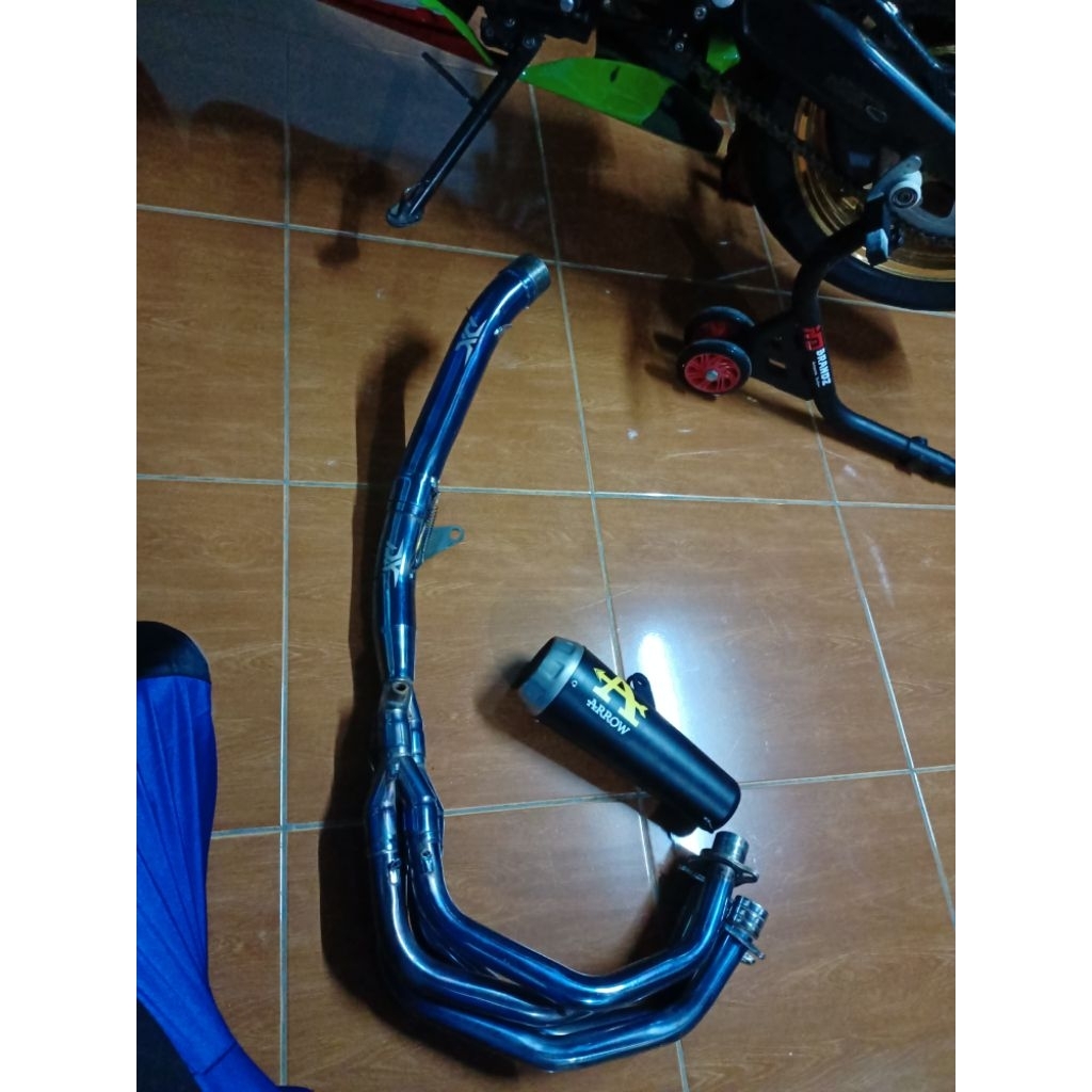 knalpot arrow prorace black dan pipa hightmount dx zx25r original