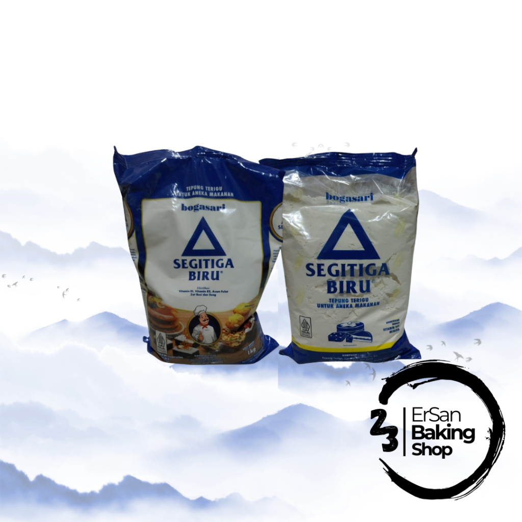 

Tepung Segitiga Biru Premium & Ekonomis/Tepung Terigu Segitiga/Tepung Roti 1Kg