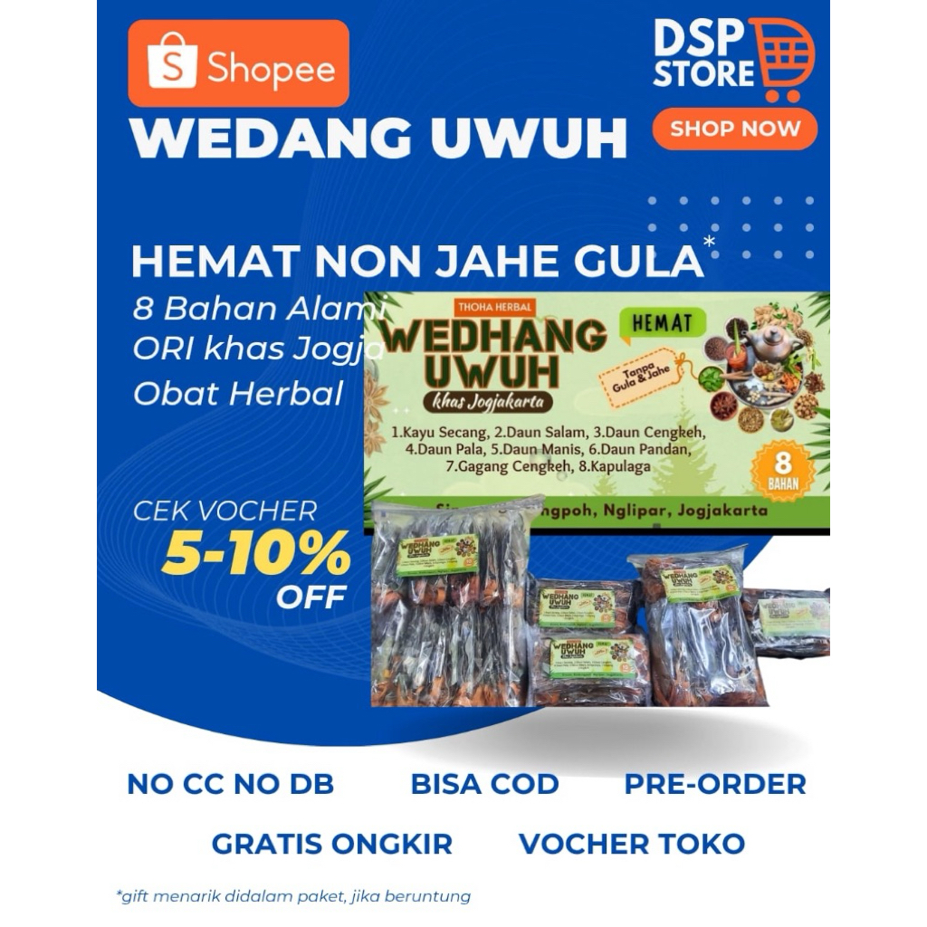 

Wedhang Uwuh hemat non gula/Jahe 8/bahan