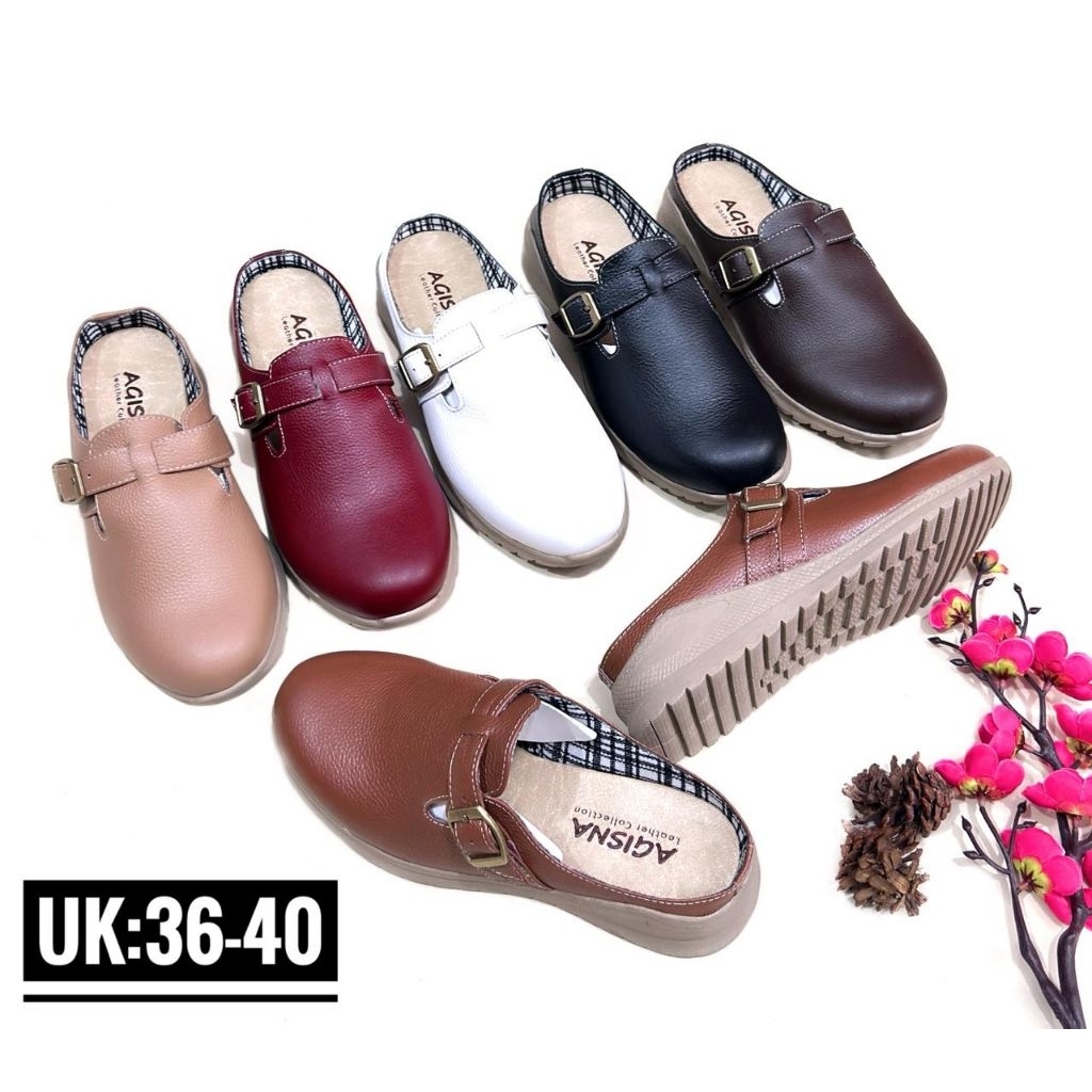 tutong wanita gaya casual asli kulit sapi khas Sukaregang Garut handmade lokal berkualitas