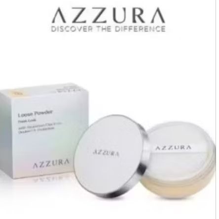 (Cod)Azura loose powder bedak tabur Natural termurah