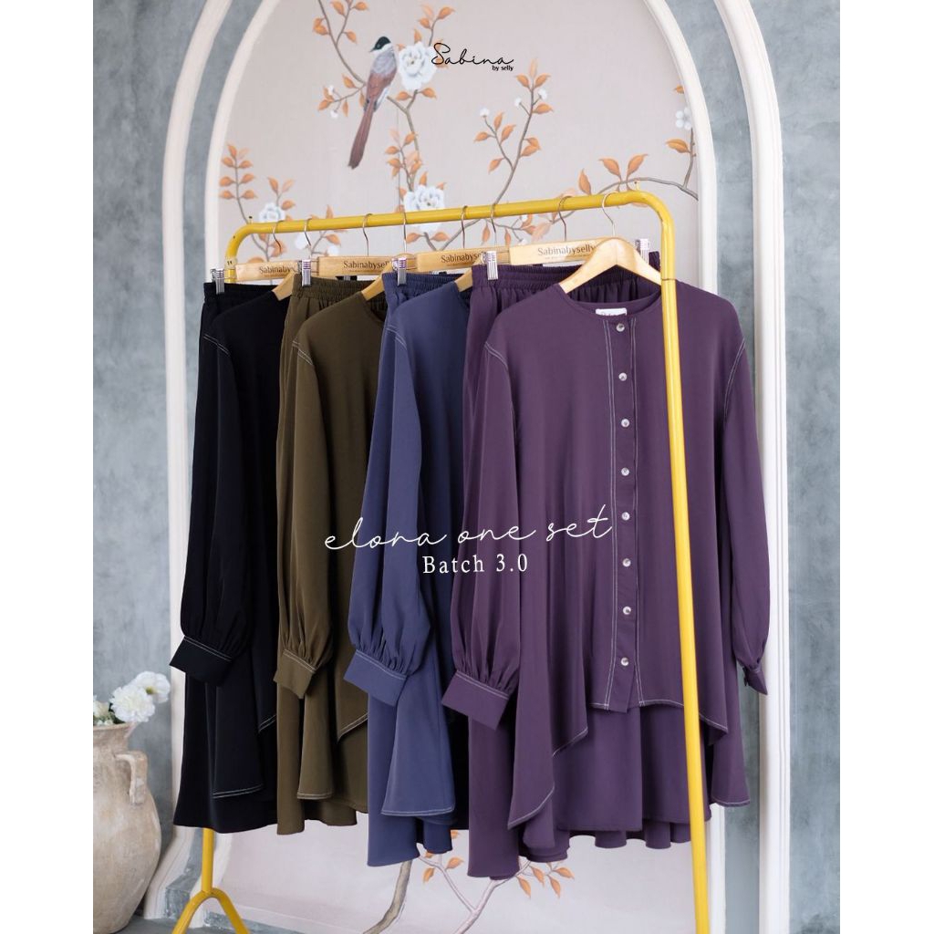 ELORA set sabinabyselly | bahan ilyana silk | siap kirim