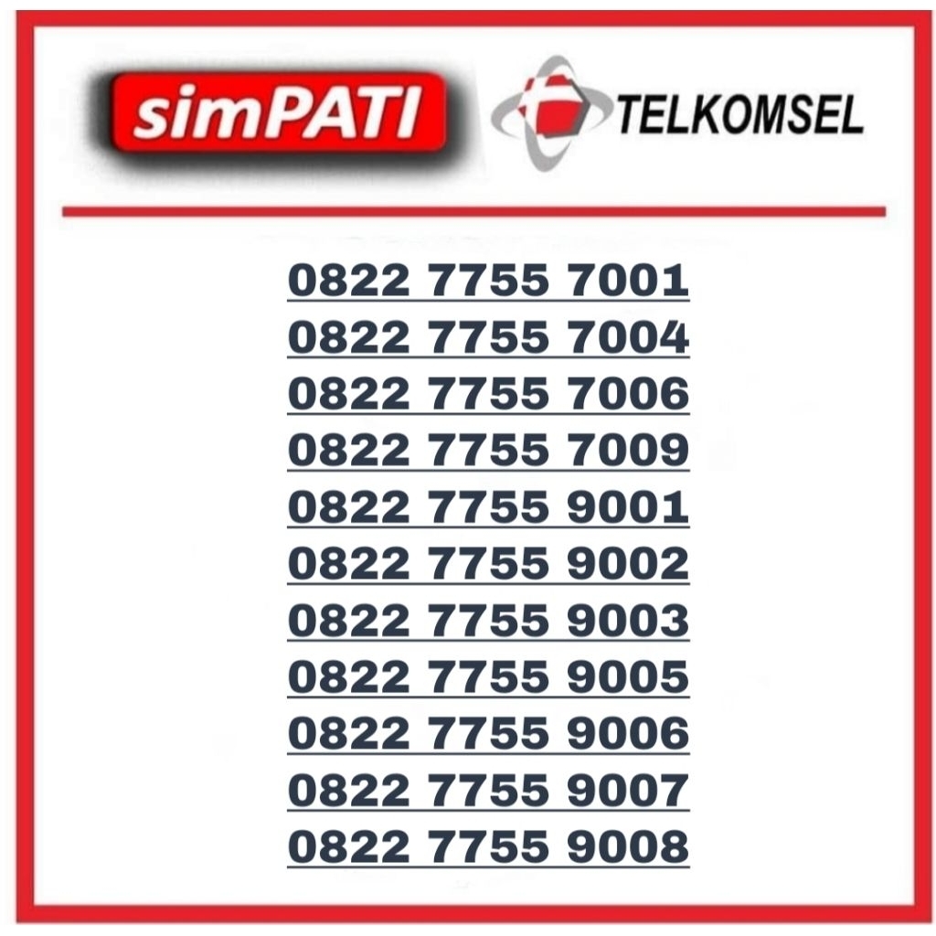 Kartu perdana nocan nomor cantik telkomsel simpati 4G