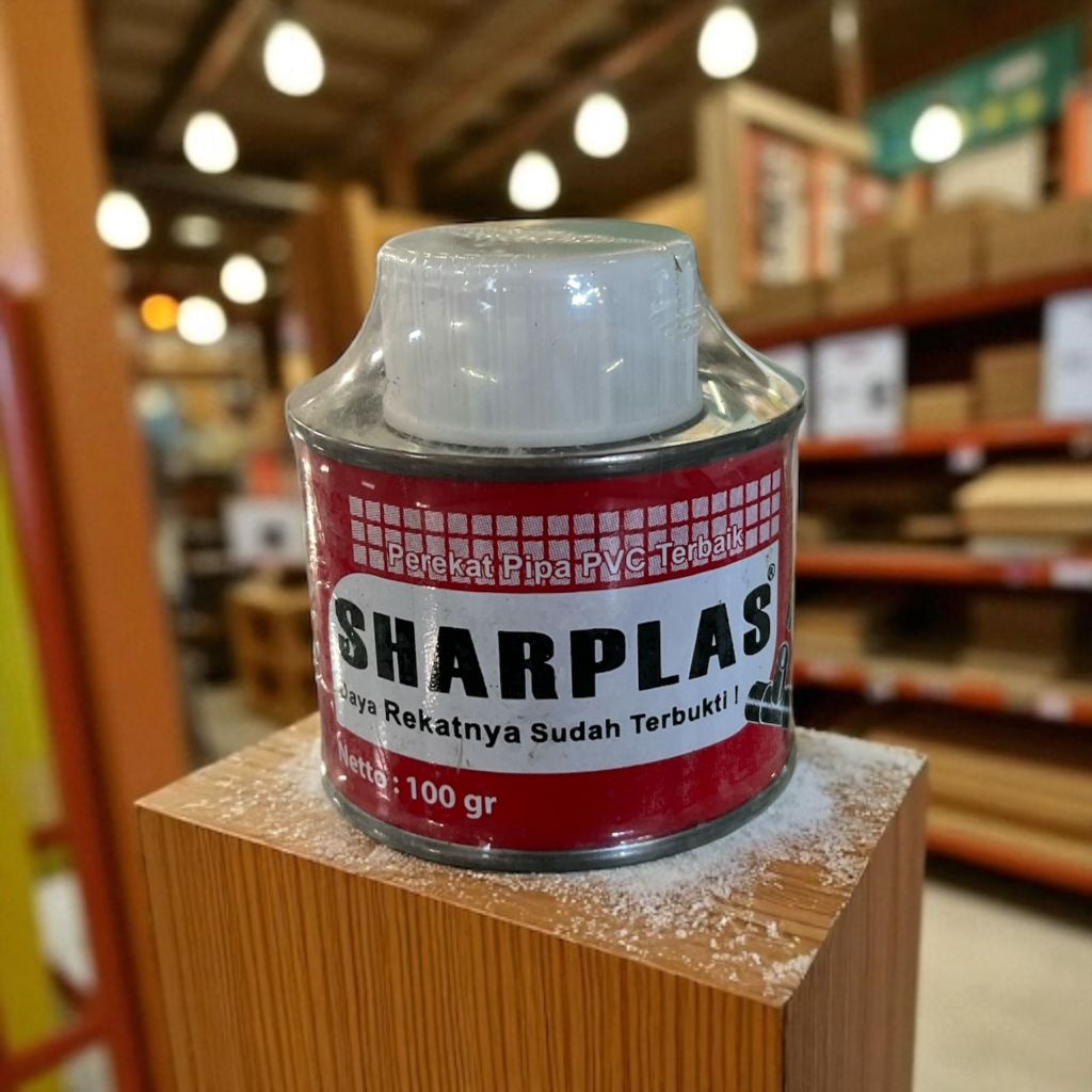 Lem Pipa PVC Kaleng 100 Gram- Sharplas