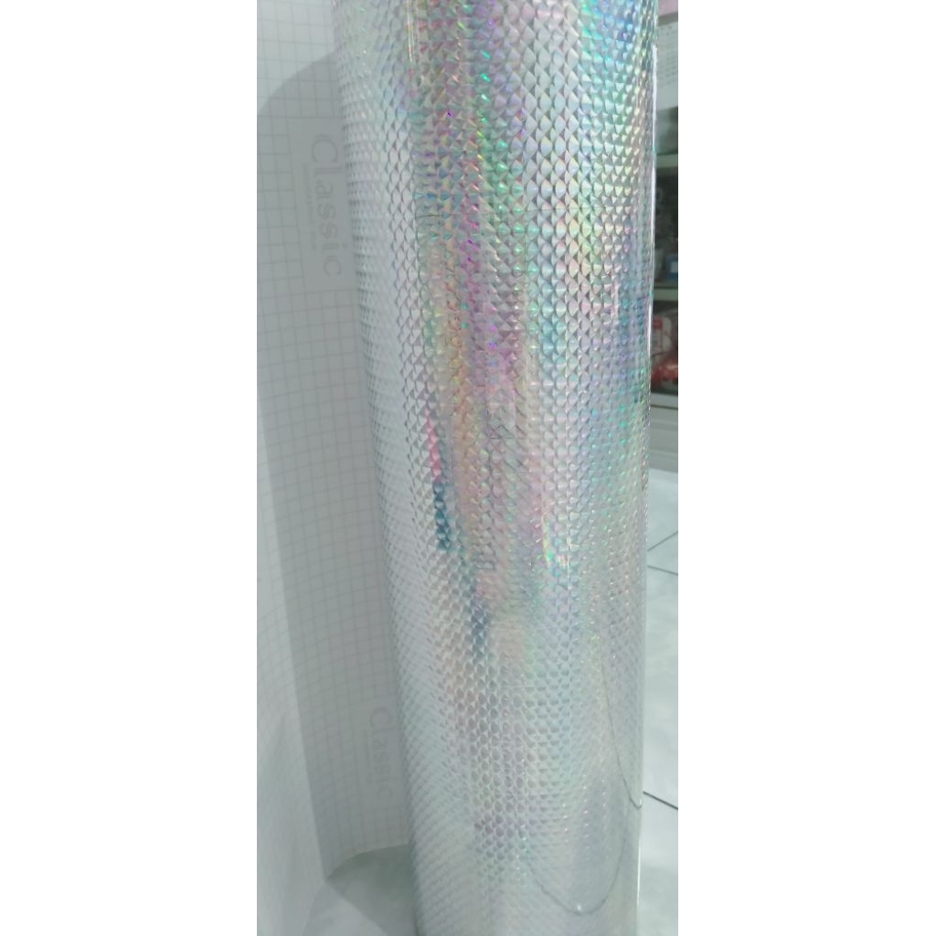 

Stiker Hologram 3D sisik ikan sangad kilaw