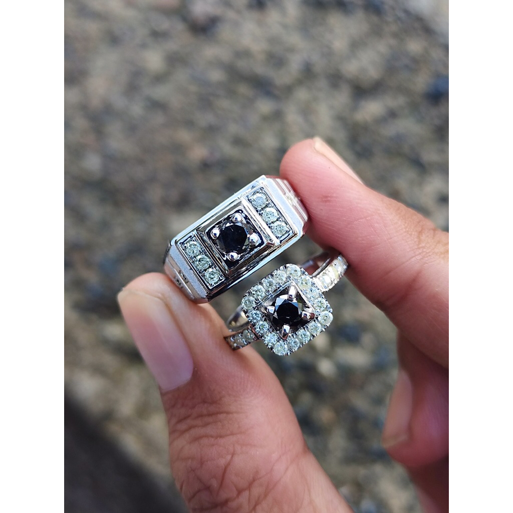 Cincin couple ring perak