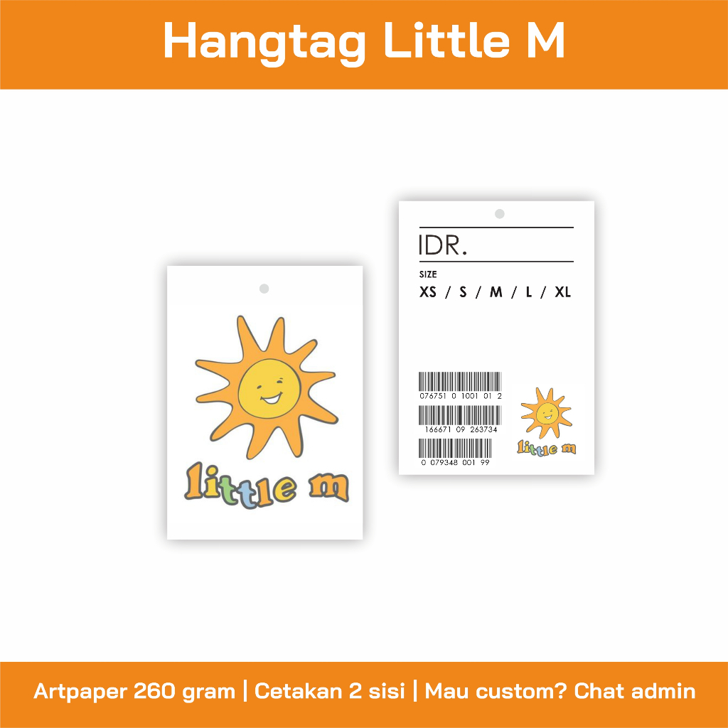 

Hangtag Little M // Hangtag baju anak // label baju anak // little m