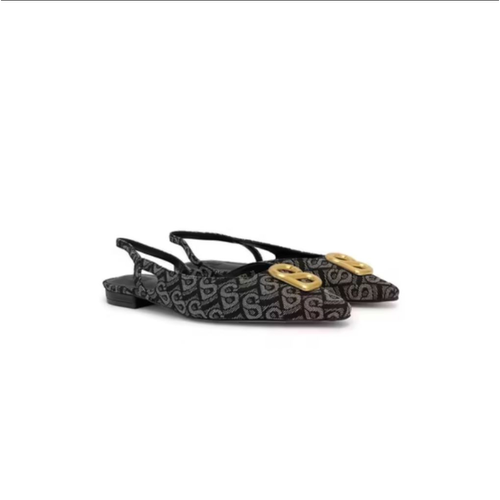 BUTTONSCARVES BIMU SLINGBACK SHOES -BLACK