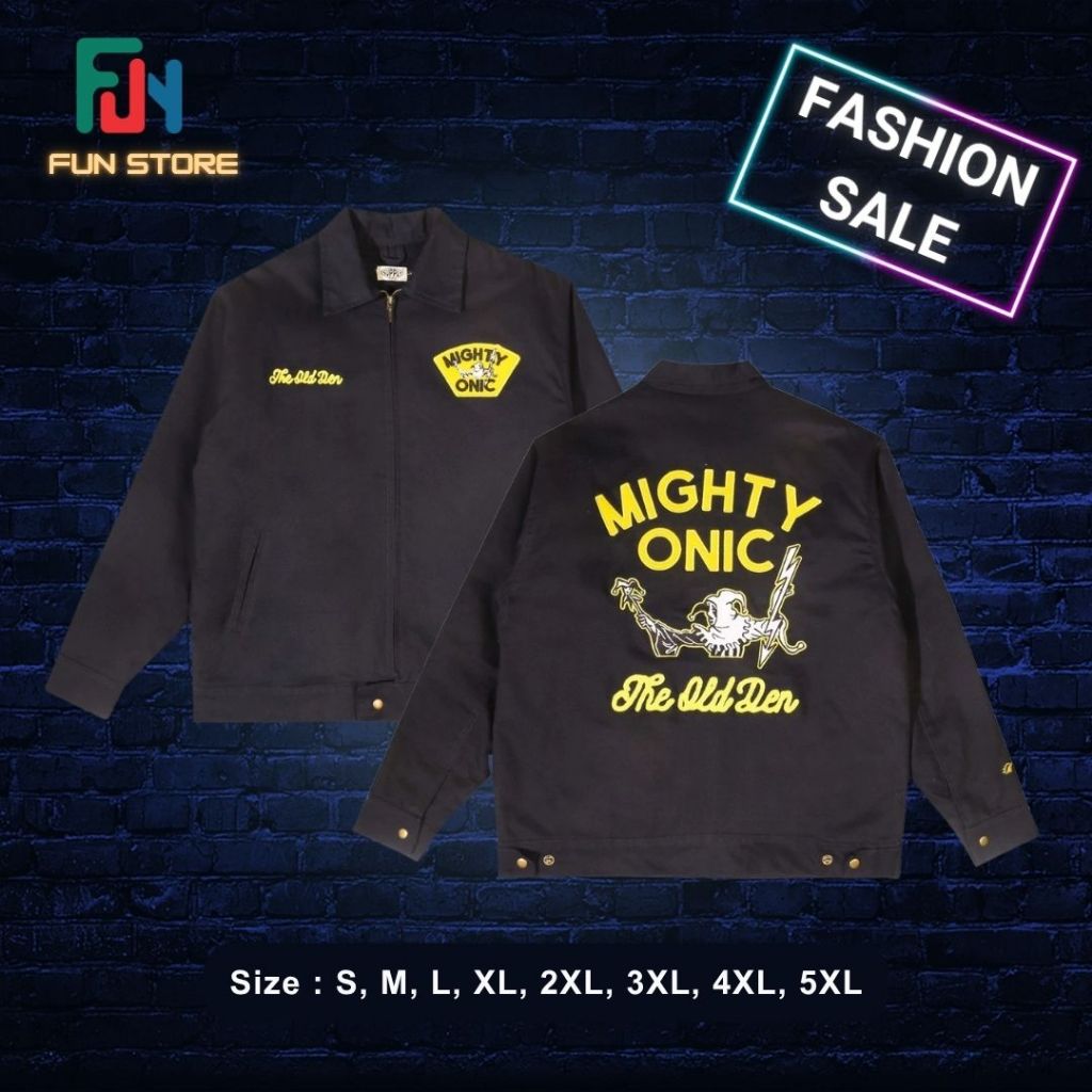 Jaket Onic Supply Mighty Onic Work Jacket Black Drop 2 Oversize